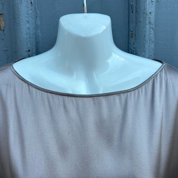 Fabiana Filippi Champagne Silk Dress, Size Large - Picture 14 of 15